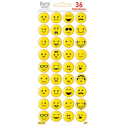 Emoji Reward Puffy Stickers 36pk
