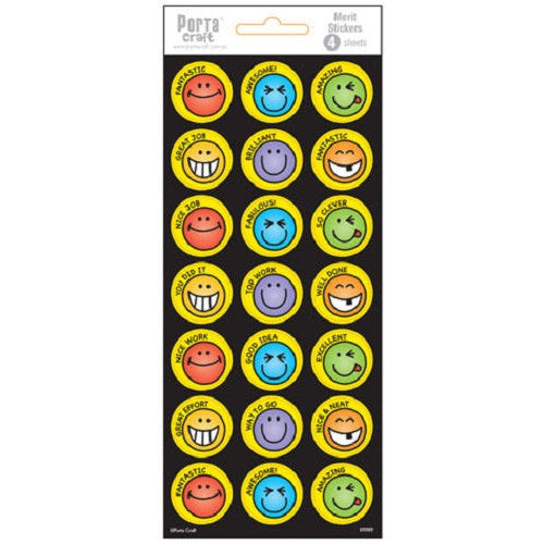 Smiley Reward Stickers - 4 Sheets
