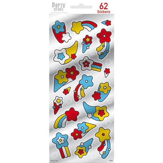Shooting Star Stickers 62pk