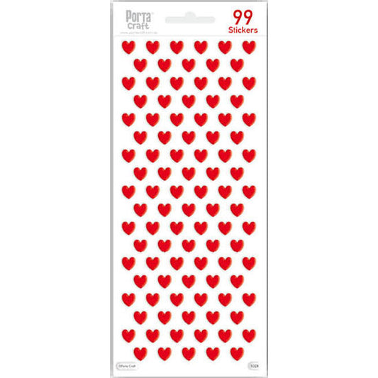 Mini Heart Stickers 99pk