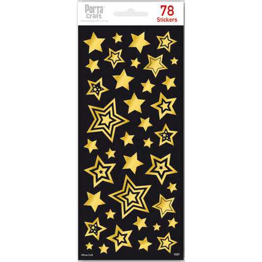 Gold Stars Stickers 78pk