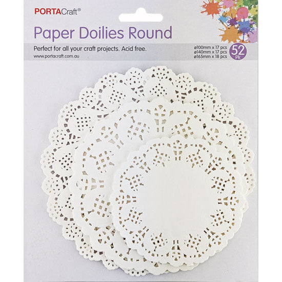 Paper Doilies 3 Sizes 52pk