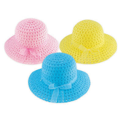 Coloured Bonnet with Ribbon (1pc)