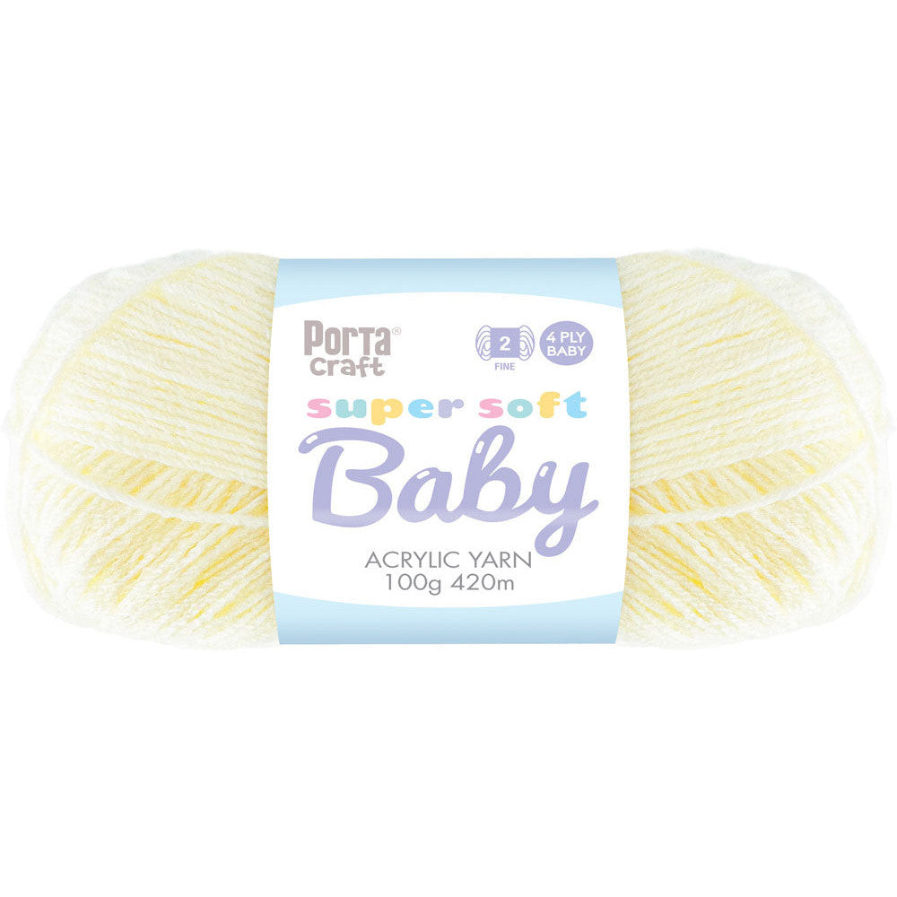 Super Soft Baby Acrylic Yarn 420m 4ply - Cream