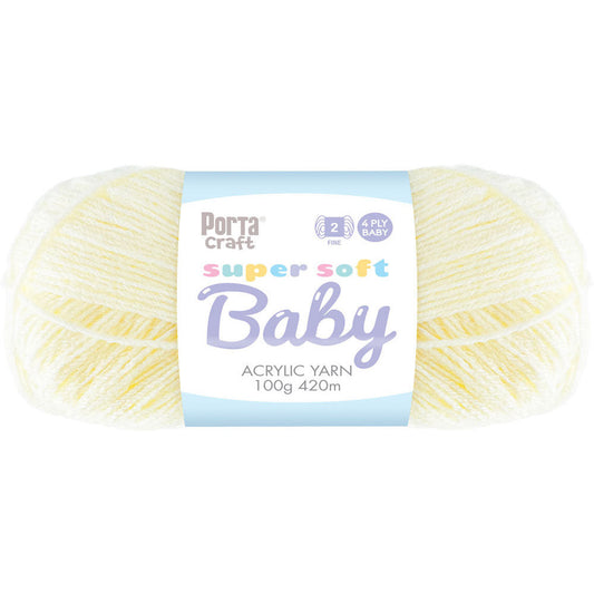 Super Soft Baby Acrylic Yarn 420m 4ply - Cream