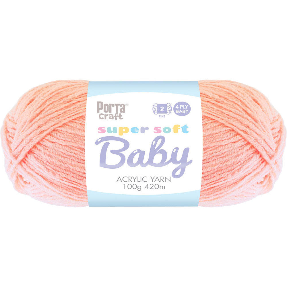 Super Soft Baby Acrylic Yarn 420m 4ply - Apricot