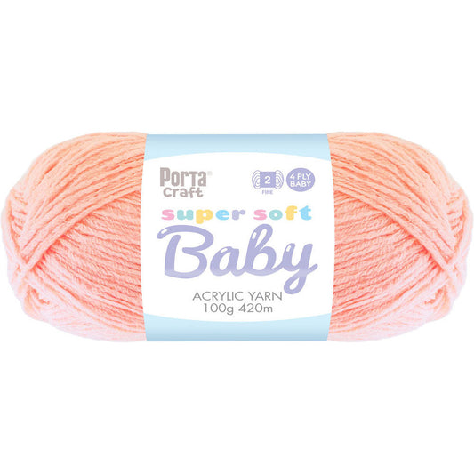 Super Soft Baby Acrylic Yarn 420m 4ply - Apricot
