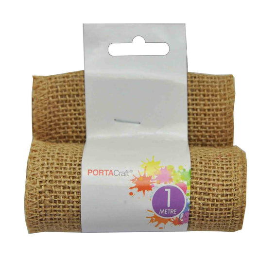 Burlap Roll 100mm x 1m Natural