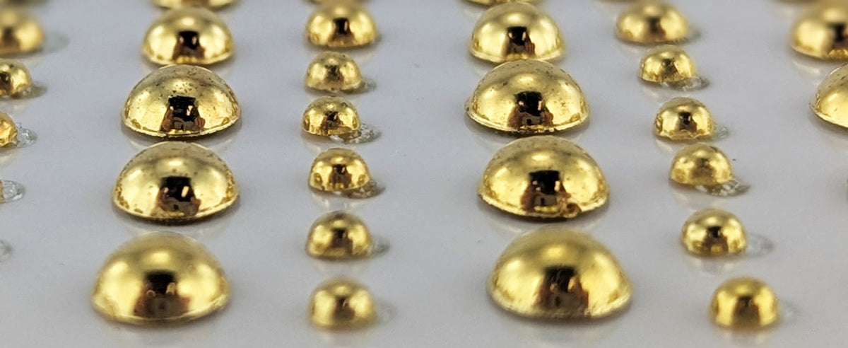 Acrylic Dots Multi Sizes 120pc - Gold