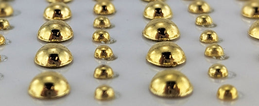 Acrylic Dots Multi Sizes 120pc - Gold