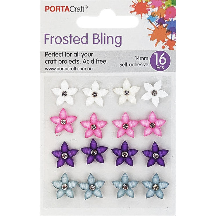Gem Flowers 14mm 16pk - Pastel