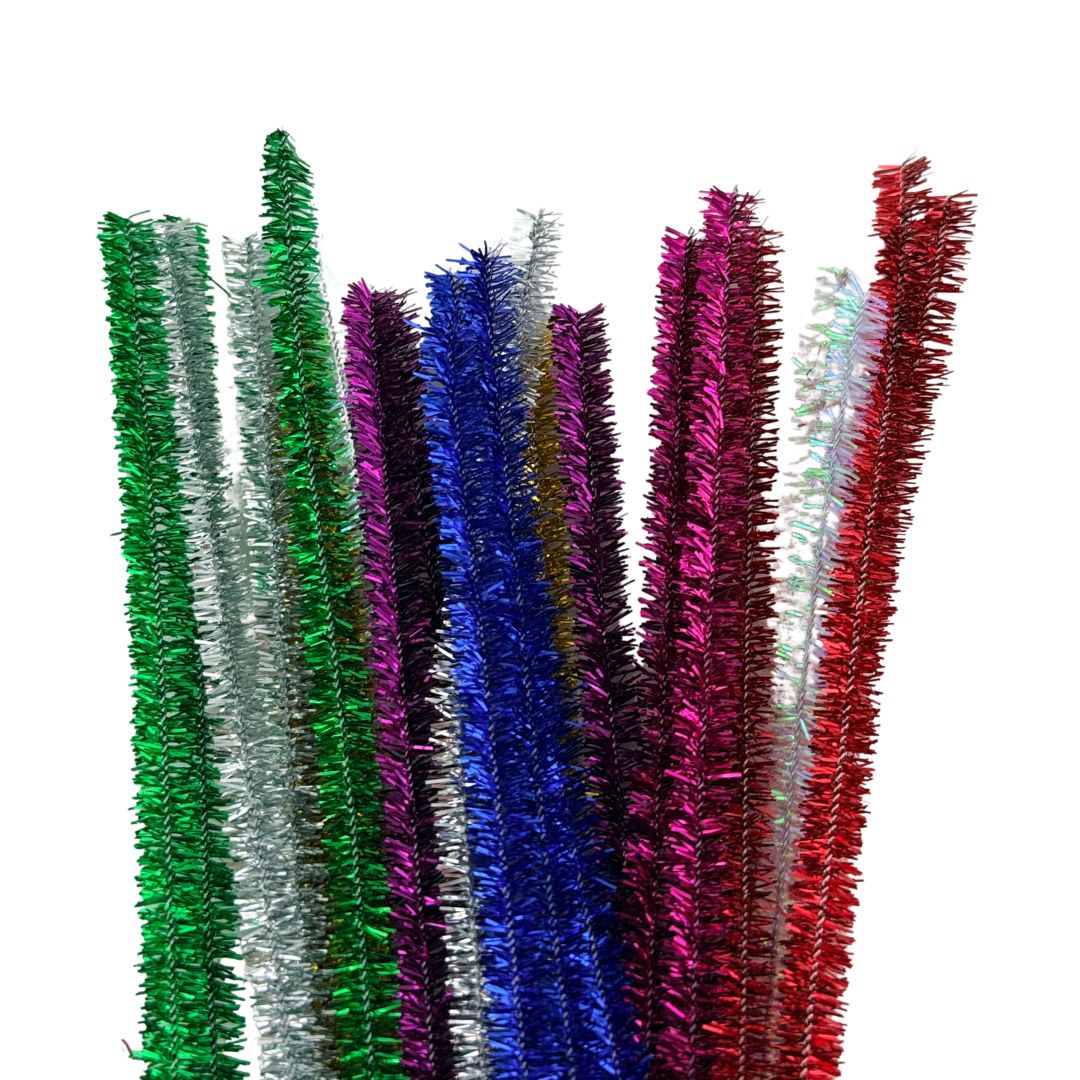 Tinsel Pipe Cleaners - Discount Craft Australia