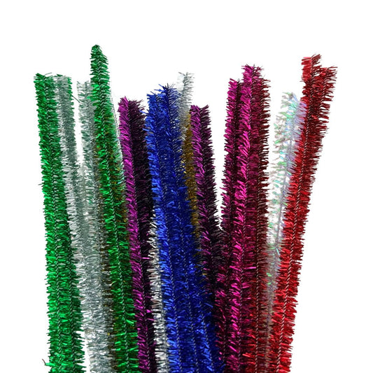 Tinsel Pipe Cleaners - Discount Craft Australia