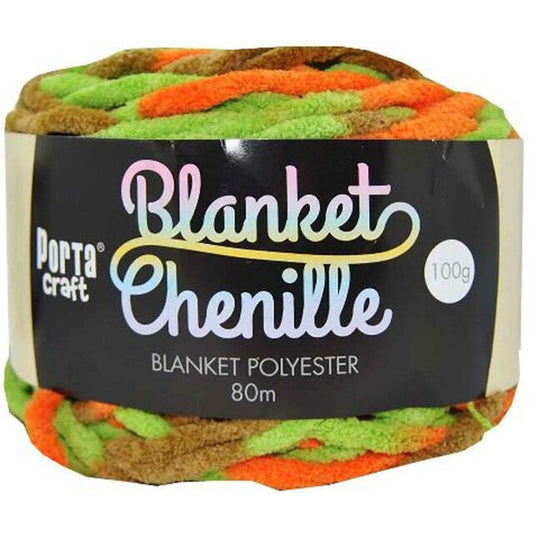 Chenille Blanket Yarn 100g 80m 12ply - Peas & Carrots