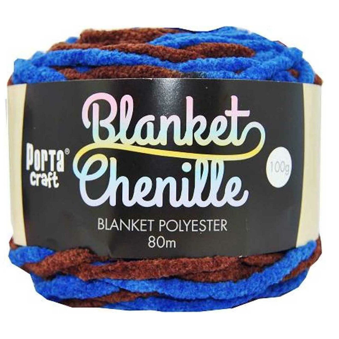 Chenille Blanket Yarn 100g 80m 12ply - Midnight