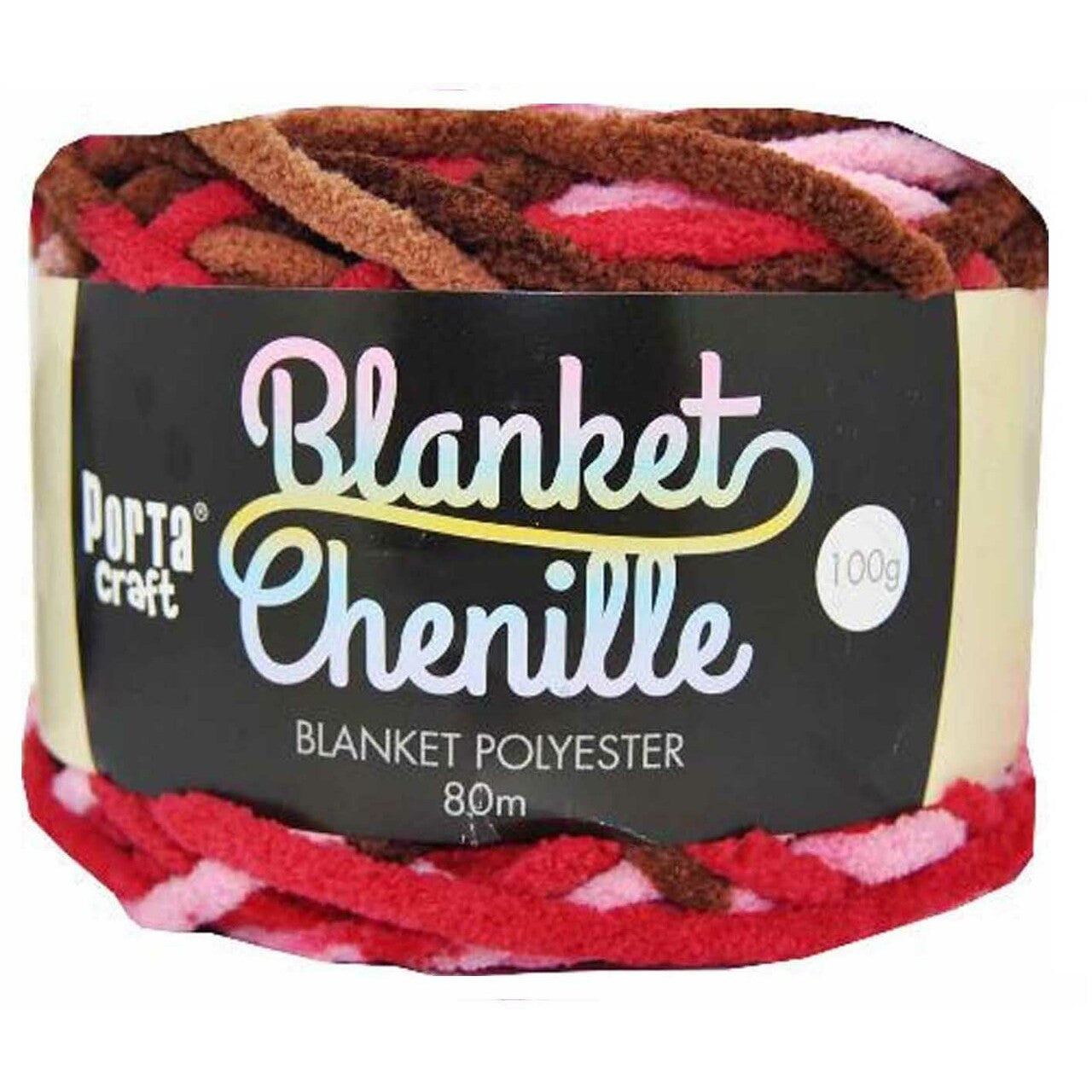 Chenille Blanket Yarn 100g 80m 12ply - Multi Love