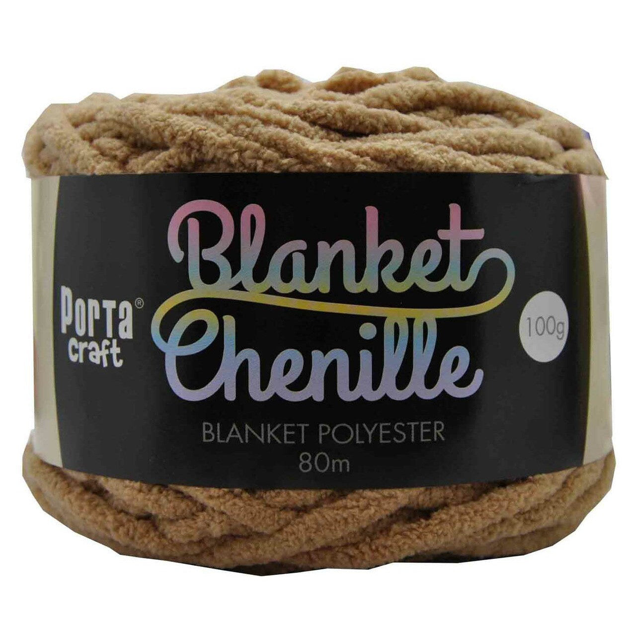 Chenille Blanket Yarn 100g 80m 12ply - Latte