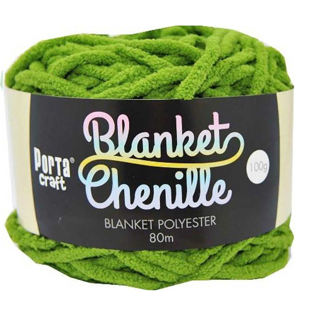 Chenille Blanket Yarn 100g 80m 12ply -  Shamrock