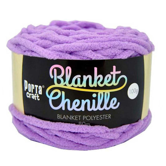 Chenille Blanket Yarn 100g 80m 12ply - Lilac