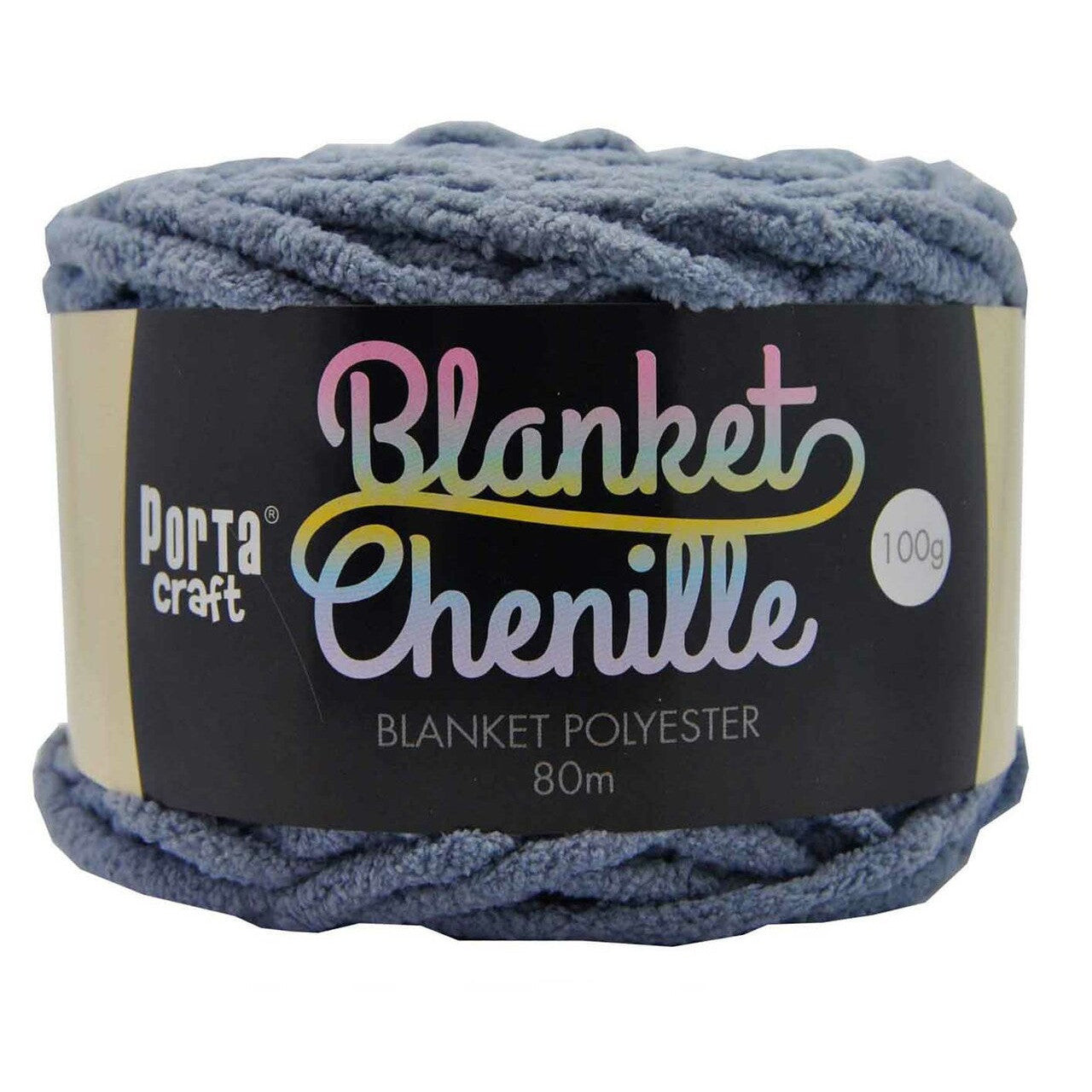 Chenille Blanket Yarn 100g 80m 12ply - Stone