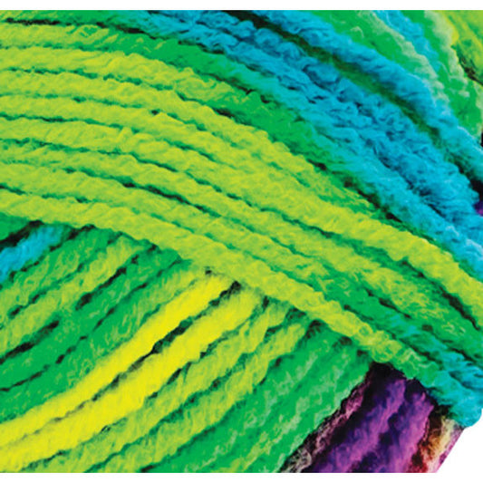 Buy Variegated Rainbow Green 8ply acrylic yarn Australia 100g 189m green multicolour yarn for nature projects kids blankets and colourful crochet