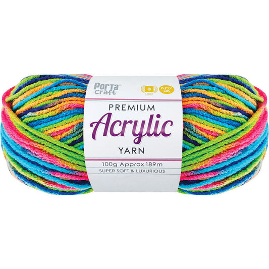 8ply Knitting Yarn 100g  - Variegated Bobble