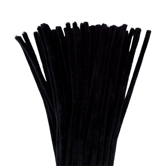 Chenille Stems 6mm 50pk - Black