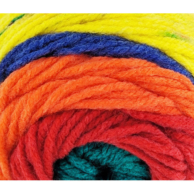 Stripes Acrylic Yarn 100g 188m 8ply - Primary