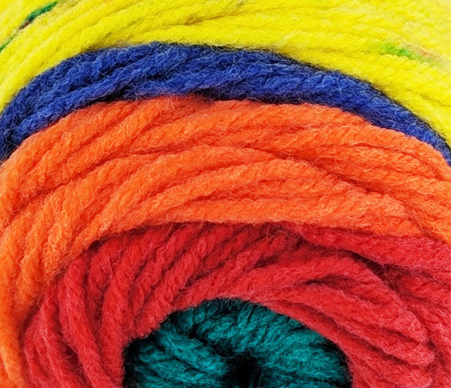 Stripes Acrylic Yarn 100g 188m 8ply - Primary