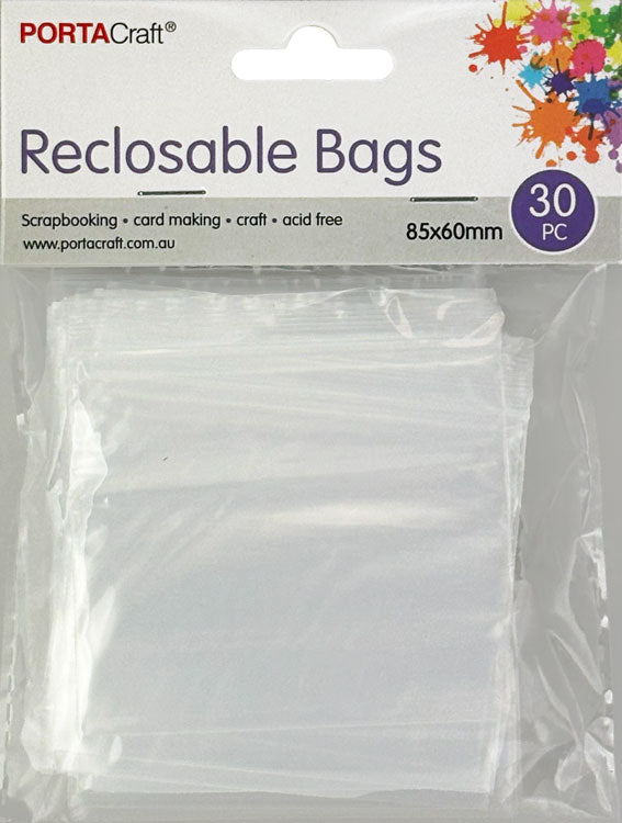 Recloseable Bag 85x60mm 30pk