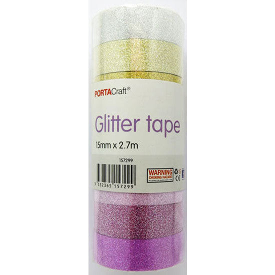 Glitter Tape 15mm x 2.7m 8pk