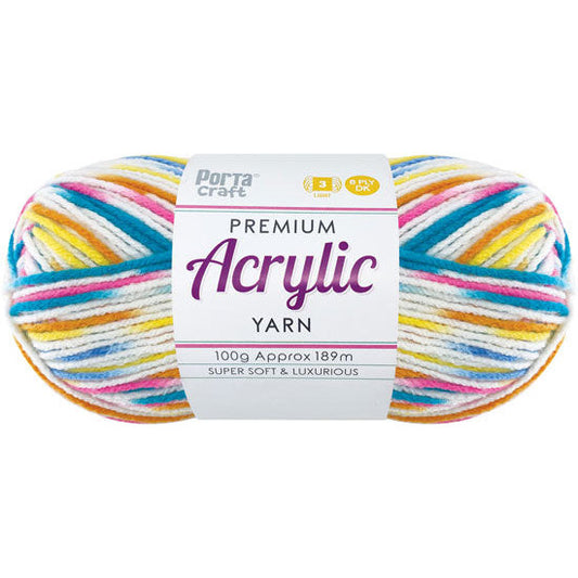 8ply Knitting Yarn 100g  - Variegated Circus