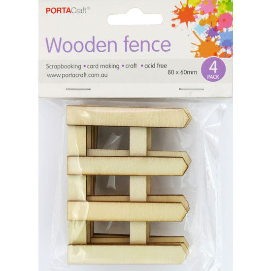 Mini Picket Fence 80x60mm 4pk