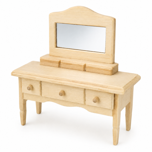 Doll Furniture Dresser w Mirror 95x35x100mm