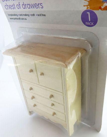 Doll Furniture Chest of Drawers 90x30x110mm