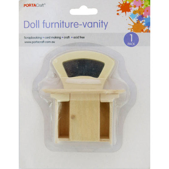 Doll Furniture Vanity 80x25x90mm