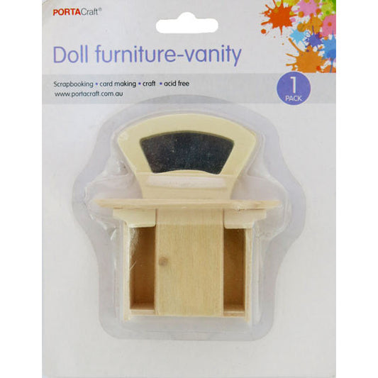 Doll Furniture Vanity 80x25x90mm