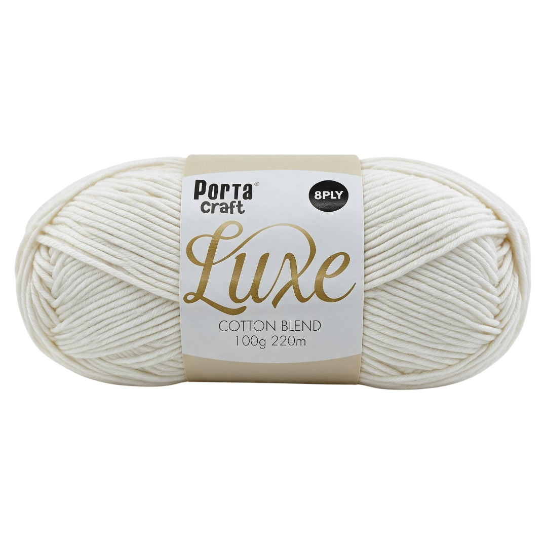 Luxe Cotton Blend Yarn in White