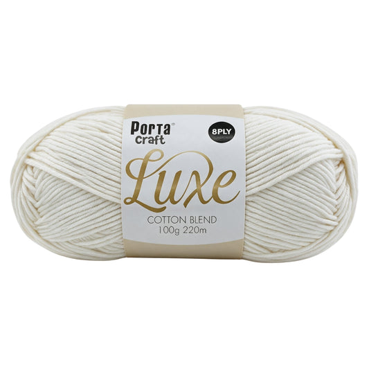 Luxe Cotton Blend Yarn in White