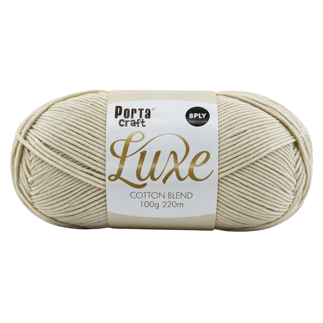 Luxe Cotton Blend Yarn in Ivory