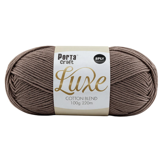 Luxe Cotton Acrylic Yarn 100g 8ply - Teddy Bear