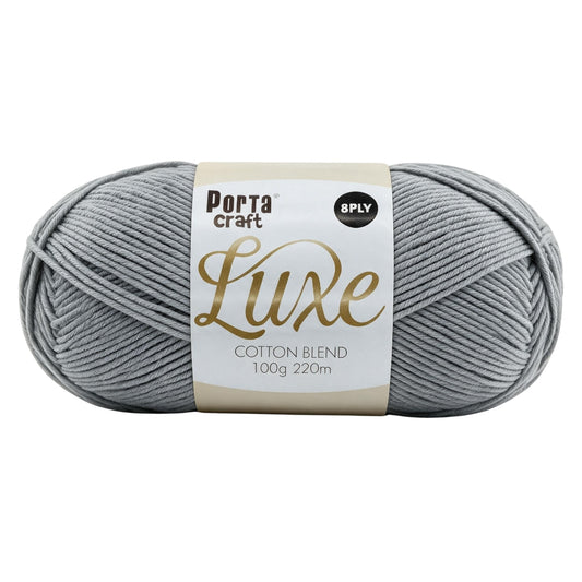 Luxe Cotton Acrylic Yarn 100g 8ply - Overcast