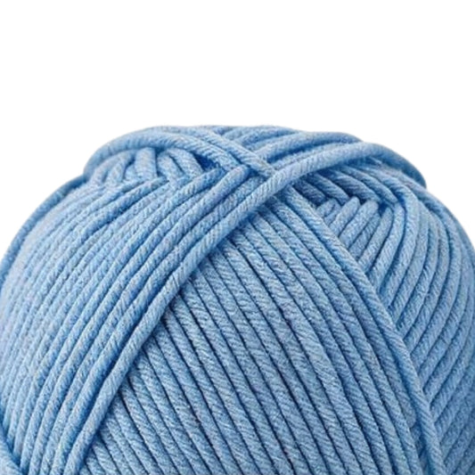 Luxe Cotton Acrylic Yarn 100g 8ply - Sky Blue