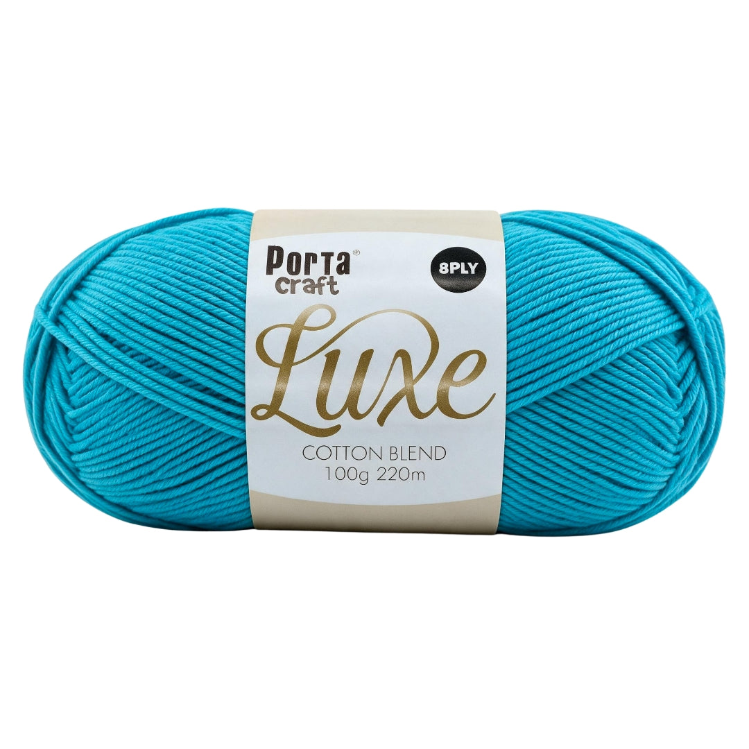 Luxe Cotton Acrylic Yarn 100g 8ply - Ocean