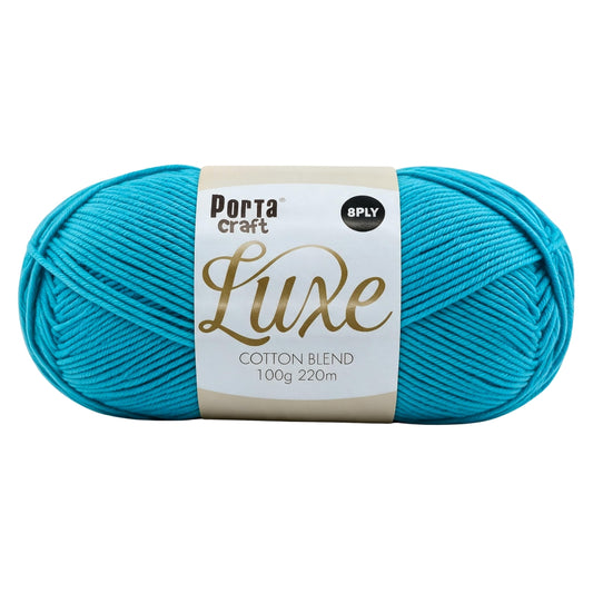 Luxe Cotton Acrylic Yarn 100g 8ply - Ocean
