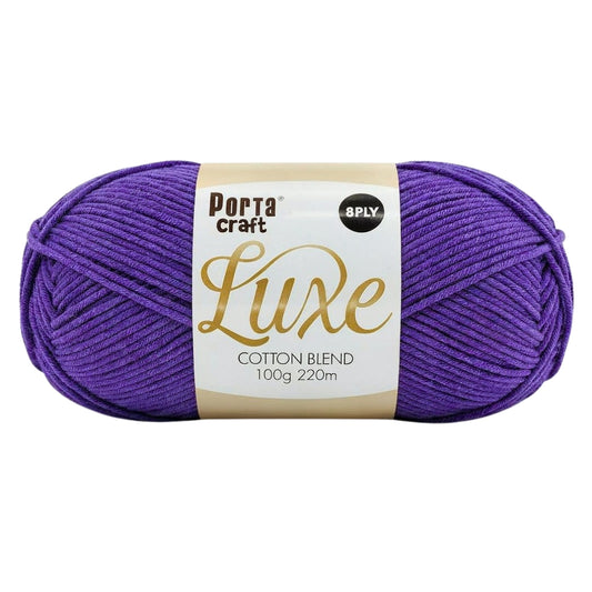 Luxe Cotton Acrylic Yarn 100g 8ply - Jacaranda