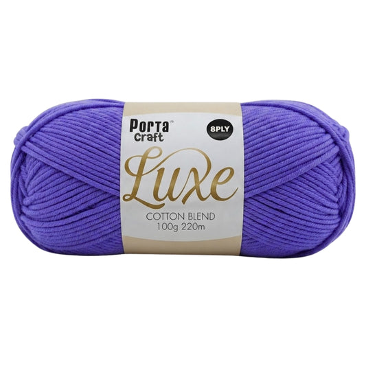 Luxe Cotton Acrylic Yarn 100g 8ply - Lilac