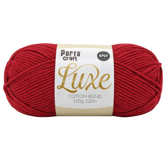 Luxe Cotton Blend Yarn in Mailbox Red
