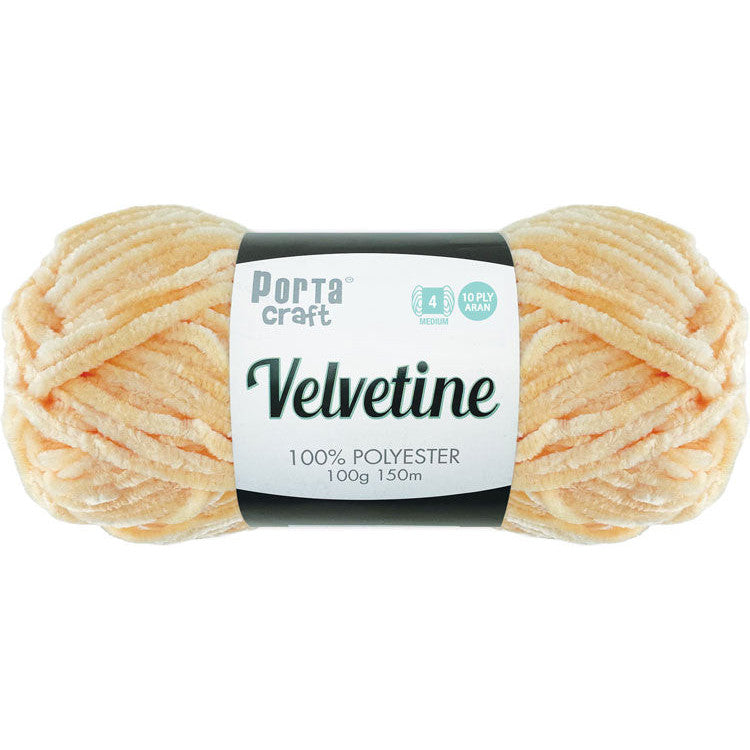 Velvetine Yarn 10ply 100g - Peach Cream