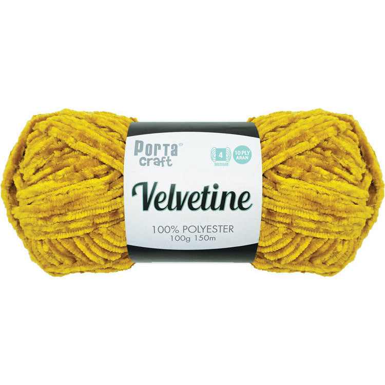Velvetine Yarn 10ply 100g - Mustard